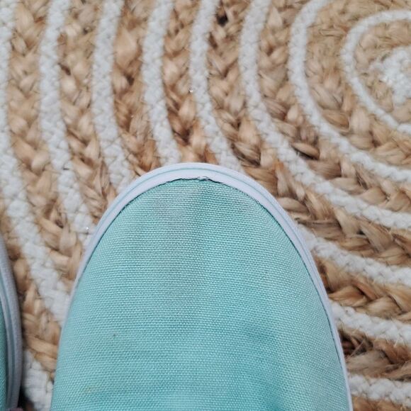 Vans Mint Green with Floral Laces, Size 7 - Picture 10 of 11